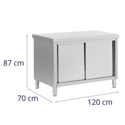 Royal Catering ECO ruostumattomasta teräksestä valmistettu läpilastauskaappi 120 x 70 cm