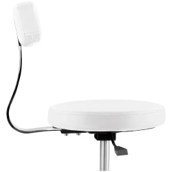 Physa TERNI WHITE työjakkara selkänojalla 46-60 cm, valkoinen, max 150 kg