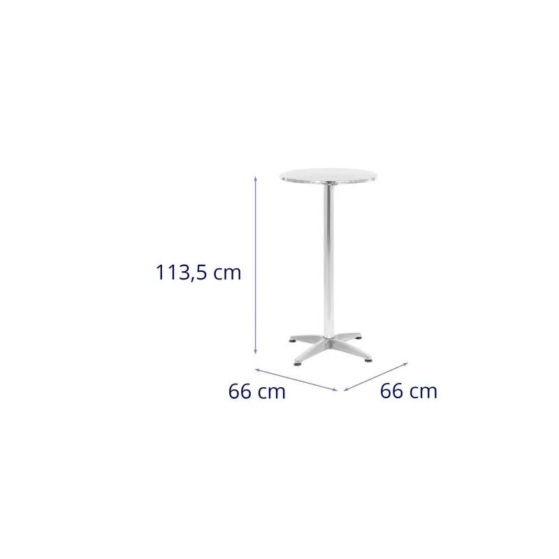 Royal Catering ECO - bistropöytä Ø 60 cm, säädettävä korkeus 75-115 cm, kokoontaitettava