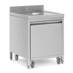 Royal Catering jäteastia pyörällisellä säiliöllä 50 l ruostumaton teräs