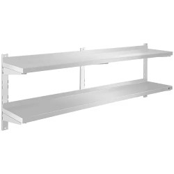 Royal Catering RCWR 160 2 seinähylly 160 x 30 cm 2 tasoa ruostumaton teräs