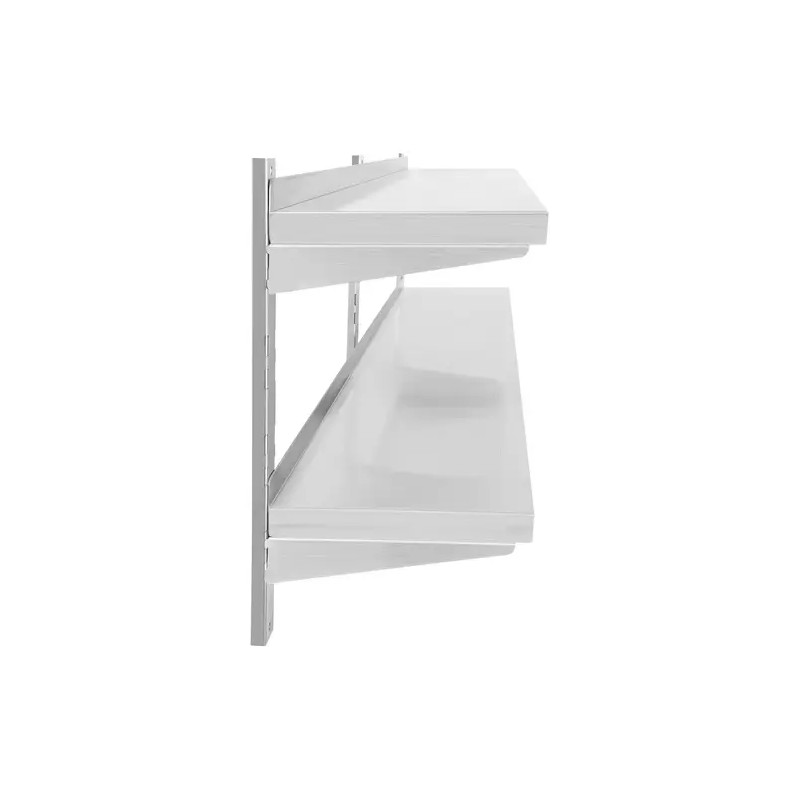 Royal Catering RCWR-160.2 seinähylly 160 x 30 cm, 2 tasoa, ruostumaton teräs