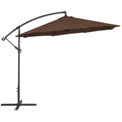 Ruskea pyöreä varjovarjo 300 cm kallistettava UPF 50+