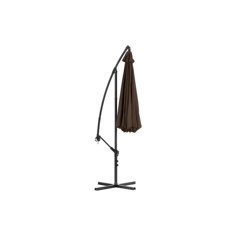Ruskea pyöreä varjovarjo 300 cm kallistettava UPF 50+