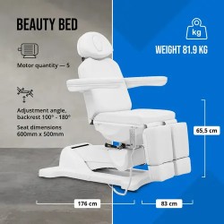 Physa Equitos White 01 sähköinen pediküürituoli 200 W, valkoinen