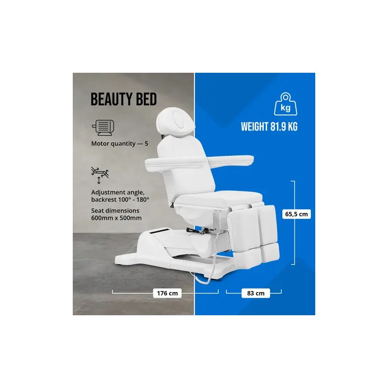 Physa Equitos White 01 sähköinen pediküürituoli 200 W, valkoinen