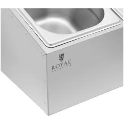 Royal Catering GN-teline 5 kpl GN 1/6 astiaa kansilla 8 l ruostumaton teräs