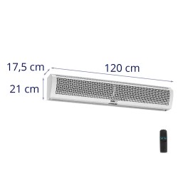 MSW Ilmestuuliverho 1,2 m 3030 m³/h kaukosäätimellä 180 W