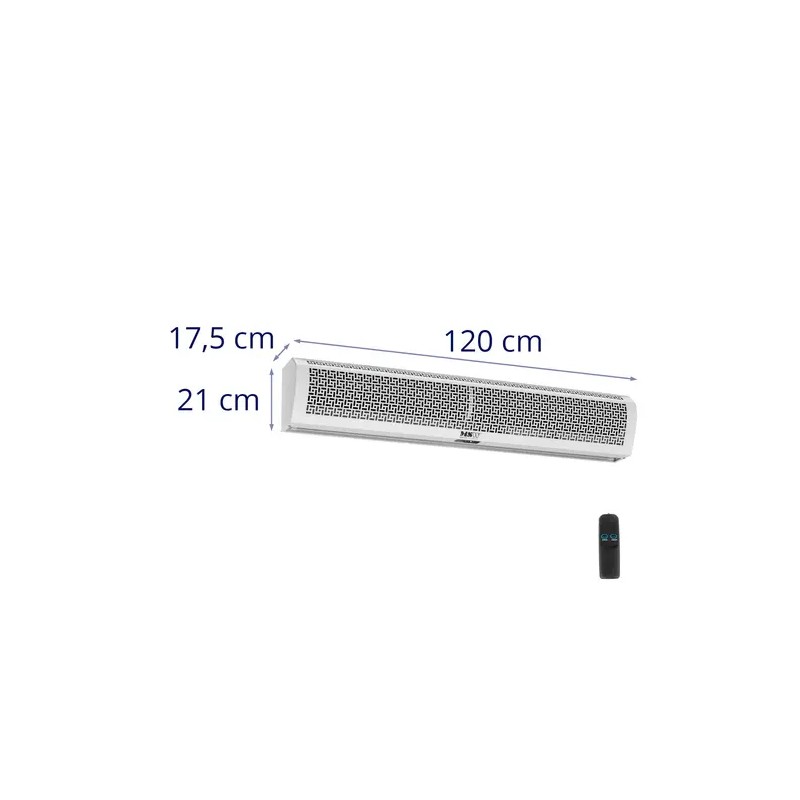 MSW Ilmestuuliverho 1,2 m 3030 m³/h kaukosäätimellä 180 W