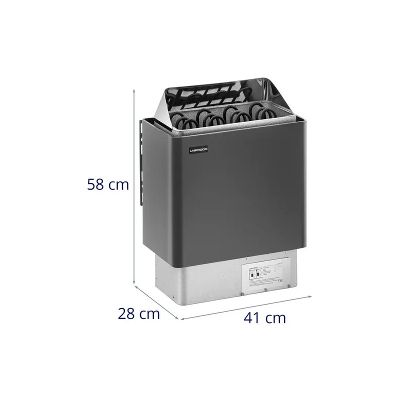 Uniprodo UNI_SAUNA_G6.0KW saunakiuas 6 kW 30-110 °C