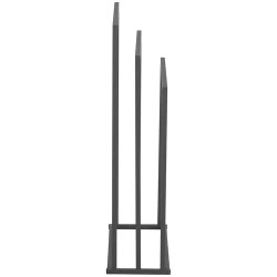 Physa pyyheteline 3 tankoa, leveys 55 cm, musta