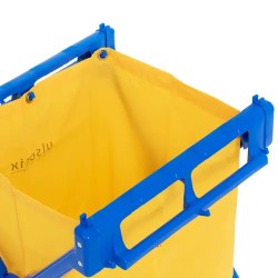 Pyykkivaunu 170 l PVC-pussilla ja ohjauspyörillä