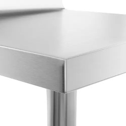 Royal Catering RCAT-60/60-N ruostumattomasta teräksestä valmistettu työpöytä 60 x 60 cm, 250 kg
