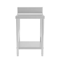 Royal Catering RCAT-60/60-N ruostumattomasta teräksestä valmistettu työpöytä 60 x 60 cm, 250 kg