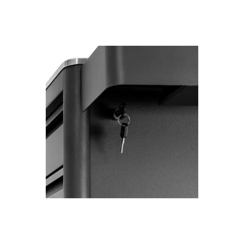 Liikuteltava tatuointityöpiste 4 vetolaatikkoa, 4 pistorasiaa ja 2 USB-porttia