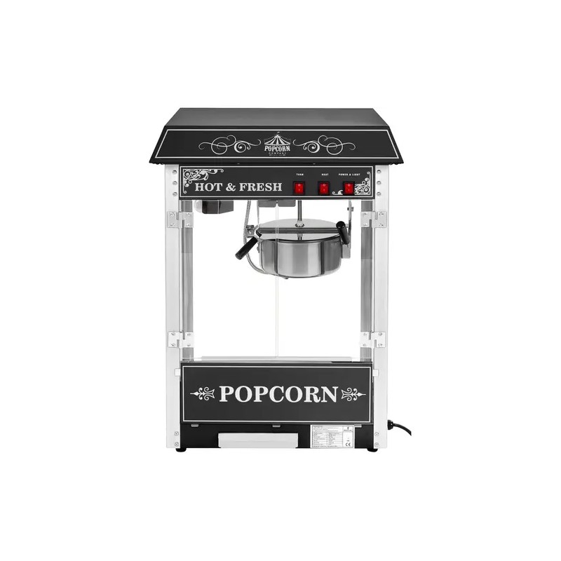 Royal Catering Popcorn-kone 1500 W 5 kg/h musta