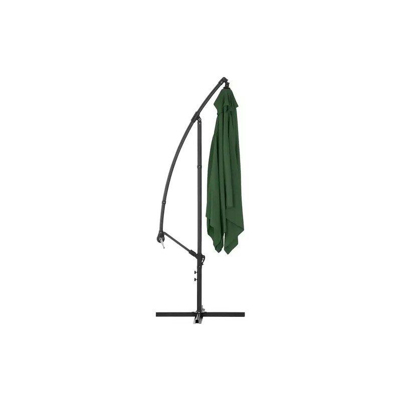 Ampelpäivänvarjo, vihreä, suorakaiteen muotoinen, 250 x 250 cm, kallistettava