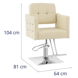 Cottam kampaajatuoli jalkatukella, istuinkorkeus 49-63 cm, beige