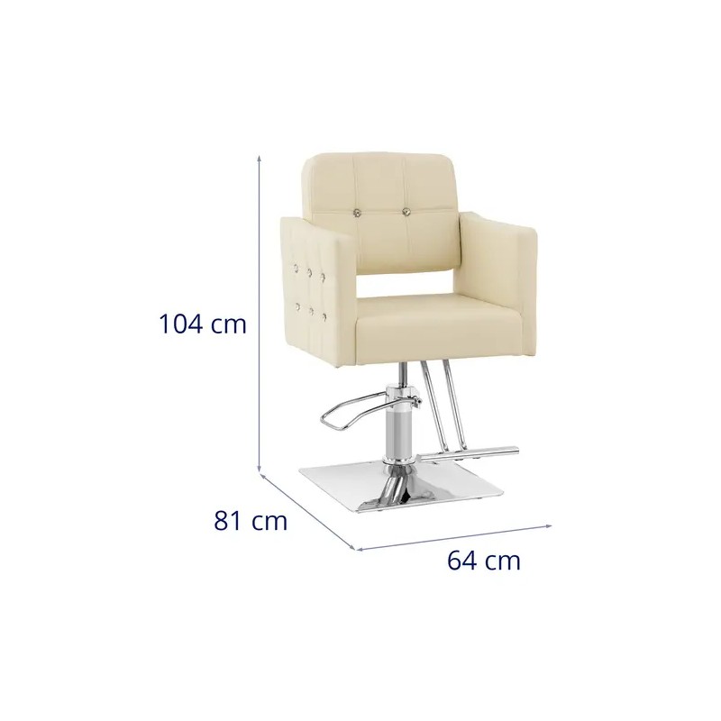 Cottam kampaajatuoli jalkatukella, istuinkorkeus 49-63 cm, beige