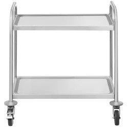Royal Catering tarjoiluvaunu ruostumaton teräs 2 hyllyä 68 x 38 cm