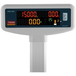 Hinta- ja laskuvaaka LED-korkeanäytöllä, tarkistettu, 6 kg/2 g - 15 kg/5 g, 23 x 30 cm
