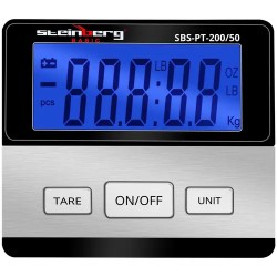 Steinberg BASIC SBS-PT-200/50 digitaalinen pakettivaaka 200 kg / 50 g ulkoisella LCD-näytöllä