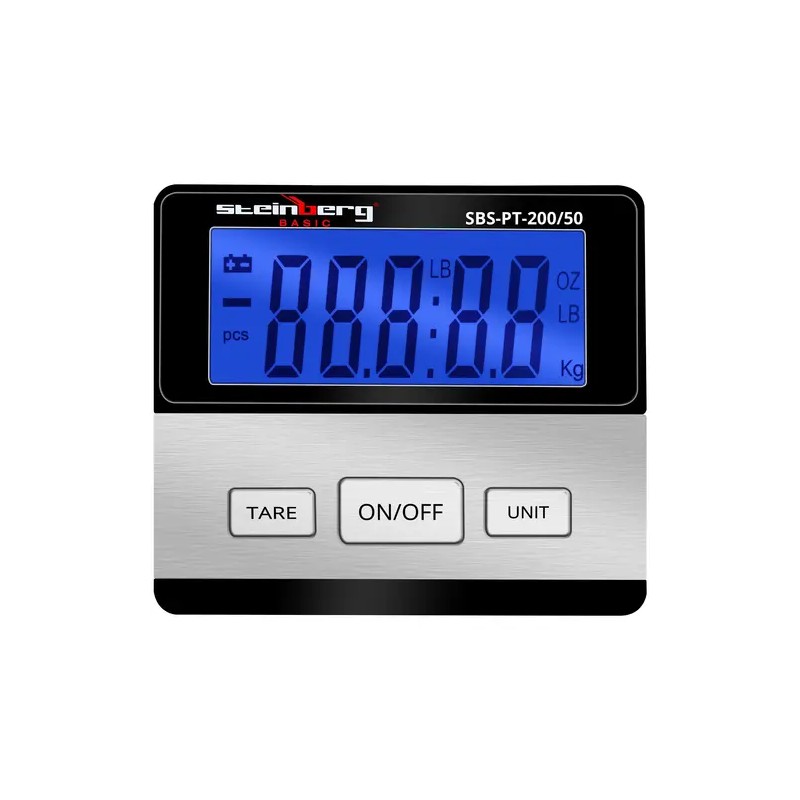 Steinberg BASIC SBS-PT-200/50 digitaalinen pakettivaaka 200 kg / 50 g ulkoisella LCD-näytöllä