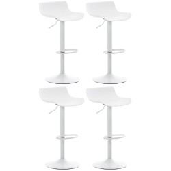 Korkeussäädettävät Aveiro-baarituolit 4 kpl setti musta/valkoinen