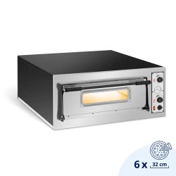 Sähköinen pizzauuni 6 x 32 cm 7200 W 400 V