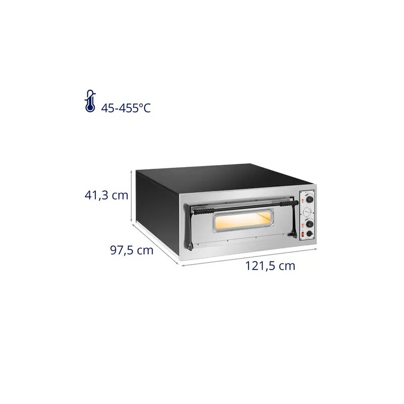 Sähköinen pizzauuni 6 x 32 cm 7200 W 400 V