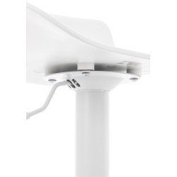 Korkeussäädettävät Aveiro-baarituolit, 4 kpl setti, musta/valkoinen