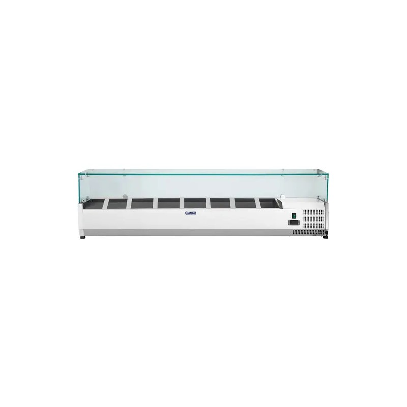 Royal Catering RCKV-160/33-8 jäähdytysvitriini 160 x 33 cm lasikannella