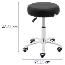 Pyörityoli PHYSA COMO BLACK, korkeussäädettävä 48-61 cm, musta