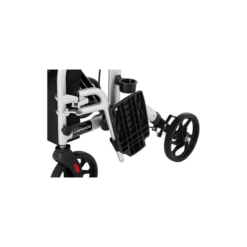 2-in-1 Rollaattori ja kuljetustuoli, hopea, max 120 kg