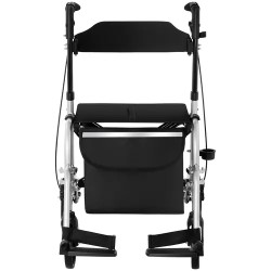 2-in-1 Rollaattori ja kuljetustuoli, hopea, max 120 kg