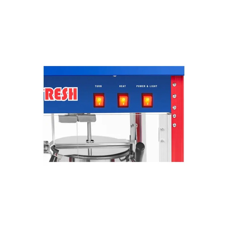 Royal Catering Popcorn-kone 1500 W, 5 kg/h, punainen