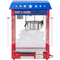Royal Catering Popcorn-kone 1500 W, 5 kg/h, punainen