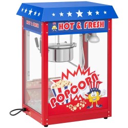 Royal Catering Popcorn-kone 1500 W, 5 kg/h, punainen