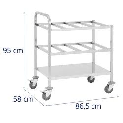 Royal Catering kuljetusvaunu 24 x GN 1/6 ruostumaton teräs 450 kg