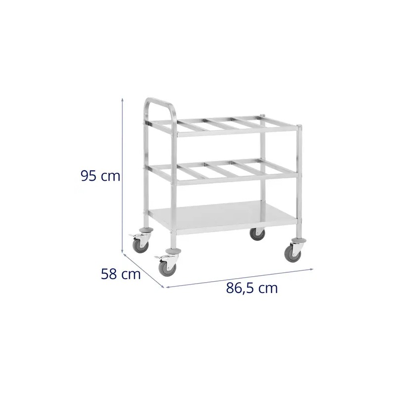 Royal Catering kuljetusvaunu 24 x GN 1/6 ruostumaton teräs 450 kg