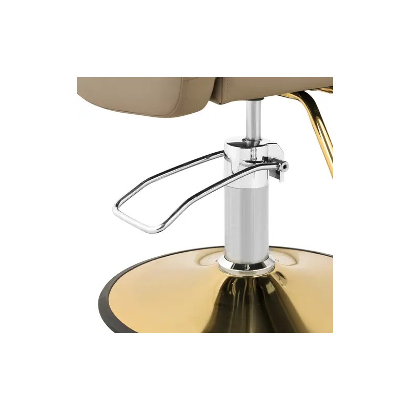Kampaajan tuoli jalkatukella, beige, säädettävä korkeus 53-64 cm, max 180 kg