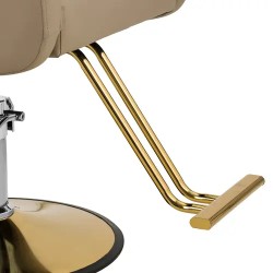 Kampaajan tuoli jalkatukella, beige, säädettävä korkeus 53-64 cm, max 180 kg