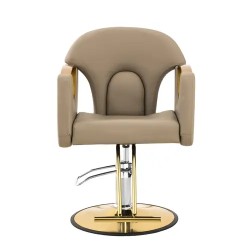 Kampaajan tuoli jalkatukella, beige, säädettävä korkeus 53-64 cm, max 180 kg