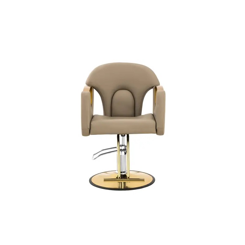Kampaajan tuoli jalkatukella, beige, säädettävä korkeus 53-64 cm, max 180 kg