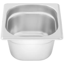 Royal Catering GN 1/6 -astia ruostumaton teräs 100 mm 2,2 l