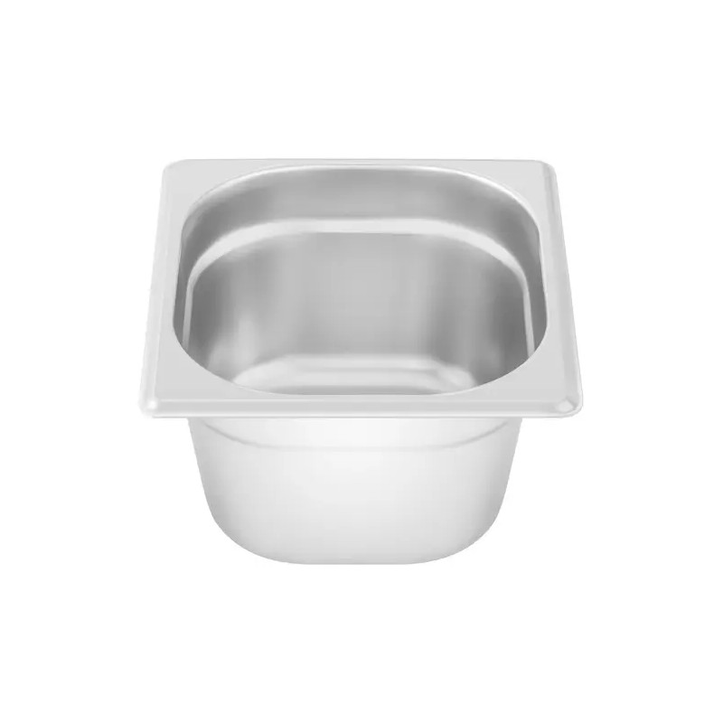 Royal Catering GN 1/6 -astia ruostumaton teräs 100 mm 2,2 l