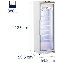 Royal Catering RCLK-F380GB pakastinkaappi 380 l lasiovella valkoinen