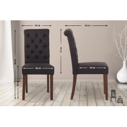 Tyylikkäät samettipäällysteiset ruokatuolit korkealla selkänojalla, 2 kpl