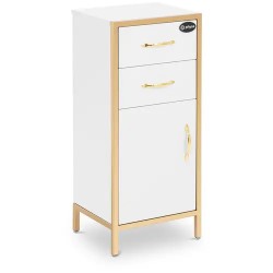 Kosmetiikkakaappi 80 x 35 x 30 cm 2 vetolaatikkoa kullattu runko