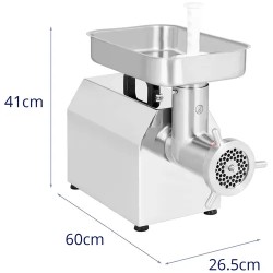 Lihamylly 480-540 kg/h 1100 W ruostumaton teräs